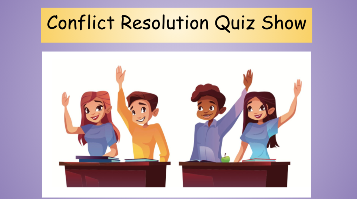 An educational teaching resource from Jennifer Moyer Taylor entitled Conflict Resolution SEL Quiz Show With Handout PowerPoint downloadable at Teach Simple.
