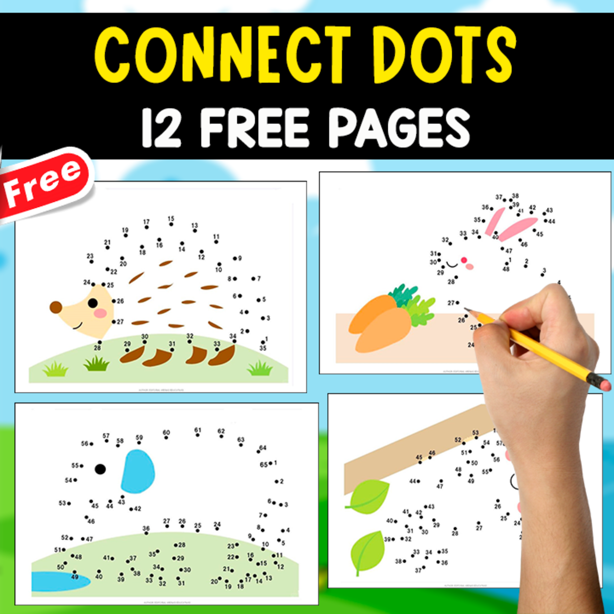 An educational teaching resource from EDITORIAL LAURA EDUCA entitled CONNECT DOTS | 12 PAGES FOR KIDS downloadable at Teach Simple.