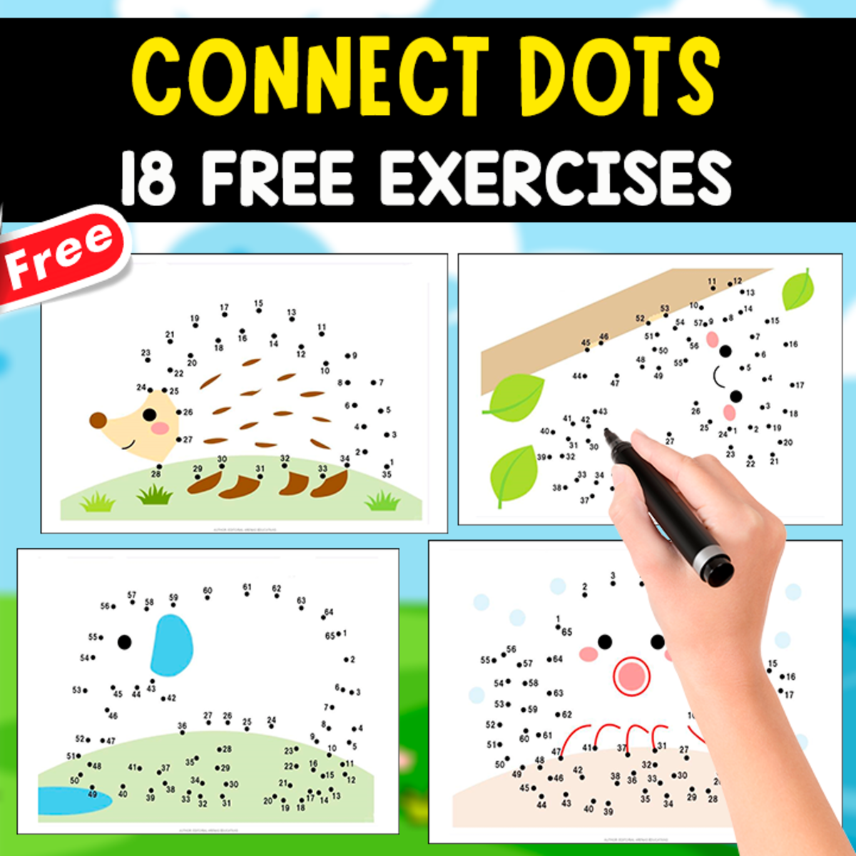 An educational teaching resource from EDITORIAL LAURA EDUCA entitled CONNECT THE DOTS MINIBOOK | 18 FREE EXERCISES downloadable at Teach Simple.