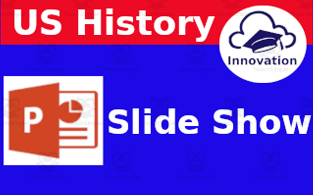 An educational teaching resource from Innovation Assessments LLC entitled "Contact with Native Americans", US History, PowerPoint downloadable at Teach Simple.