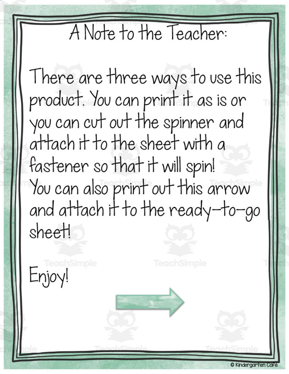 An educational teaching resource from Kindergarten Cafe entitled Control Spot Sign | When I'm Mad Spinner downloadable at Teach Simple.