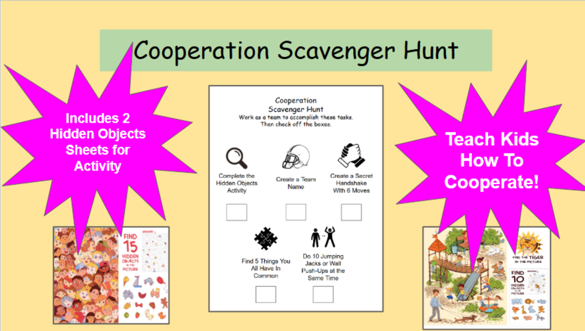 An educational teaching resource from Jennifer Moyer Taylor entitled Cooperation Scavenger Hunt-An SEL Game downloadable at Teach Simple.