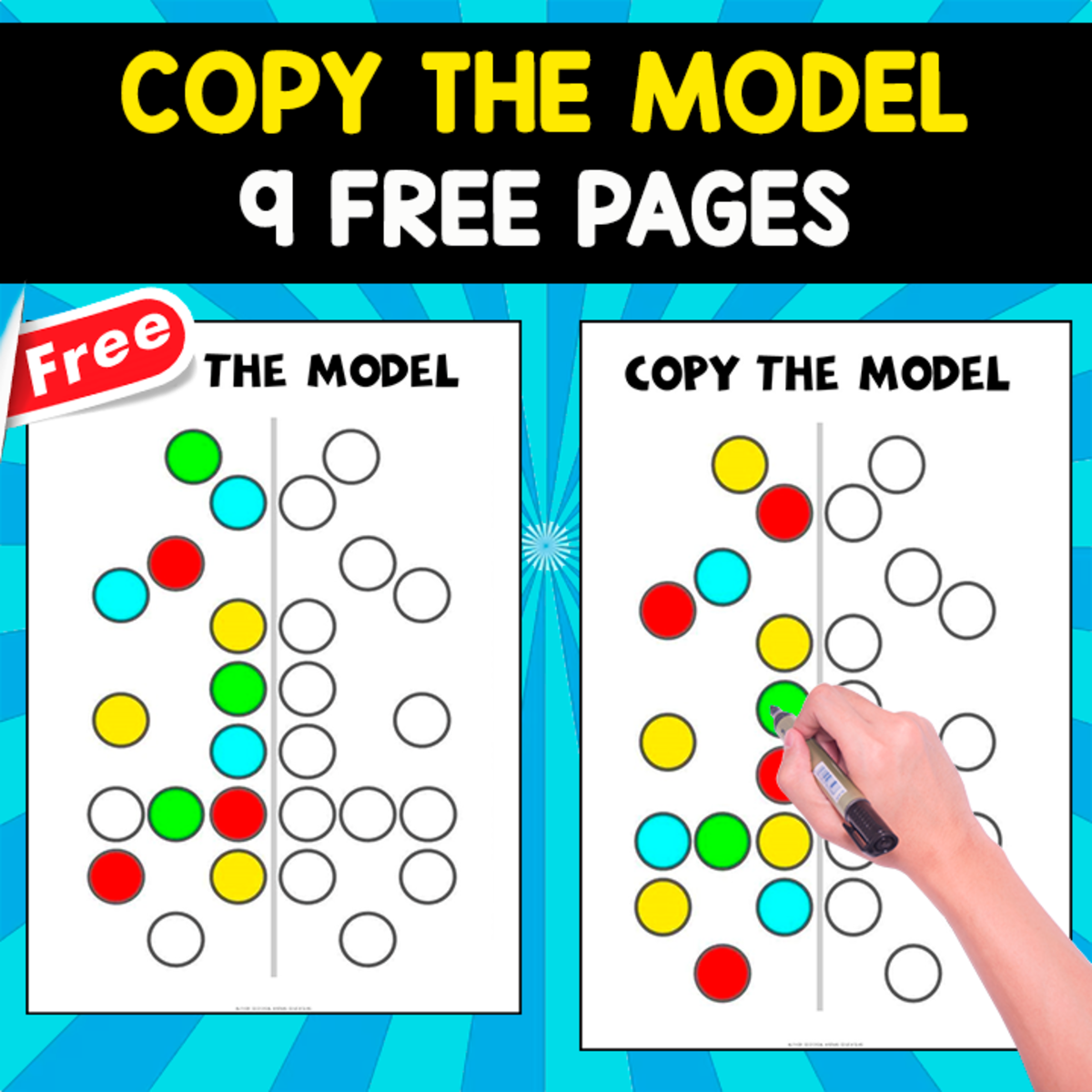 An educational teaching resource from EDITORIAL LAURA EDUCA entitled COPY THE MODEL | 9 FREE EXERCISES downloadable at Teach Simple.