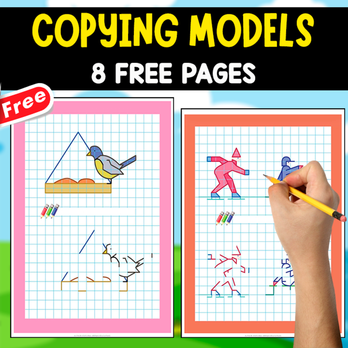 An educational teaching resource from EDITORIAL LAURA EDUCA entitled COPYING MODELS | 8 FREE PAGES_J downloadable at Teach Simple.