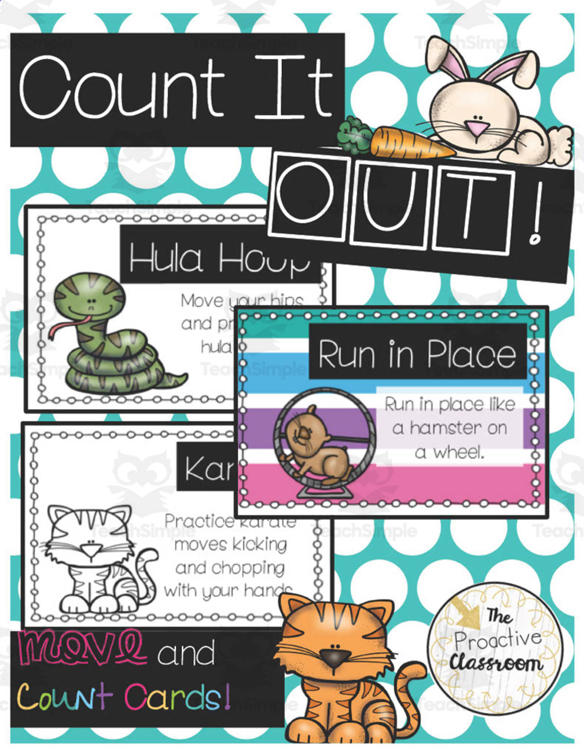 An educational teaching resource from The Proactive Classroom entitled Count It Out Cards downloadable at Teach Simple.