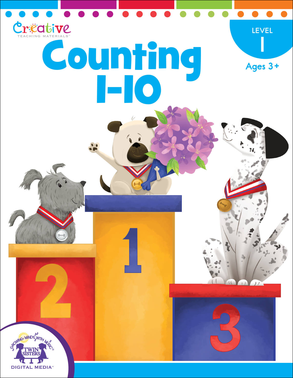 An educational teaching resource from Twin Sisters Digital Media entitled Counting 1-10 Printable Workbook downloadable at Teach Simple.