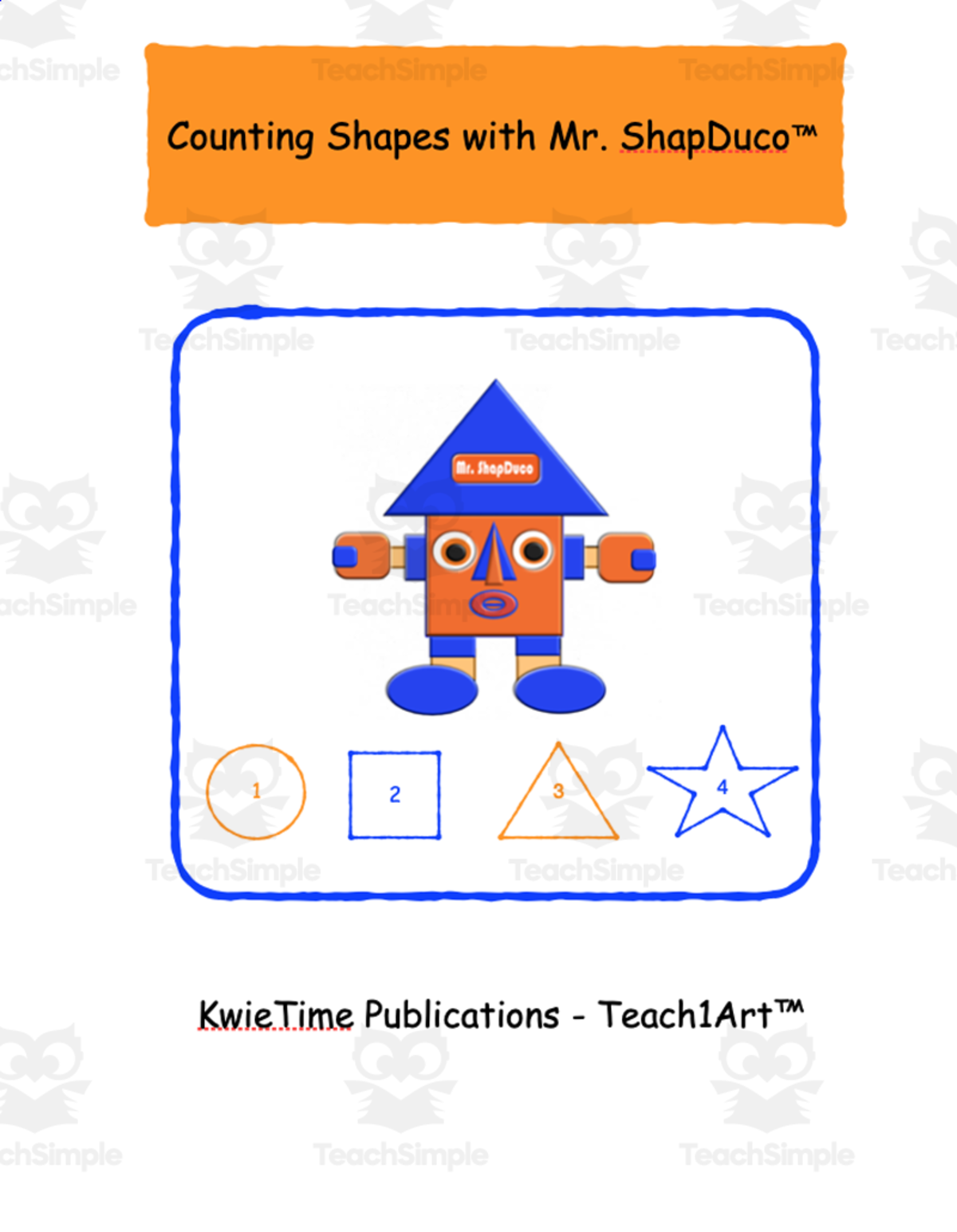 An educational teaching resource from PALETTNOVI entitled Counting Shapes with Mr. ShapDuco™ downloadable at Teach Simple.