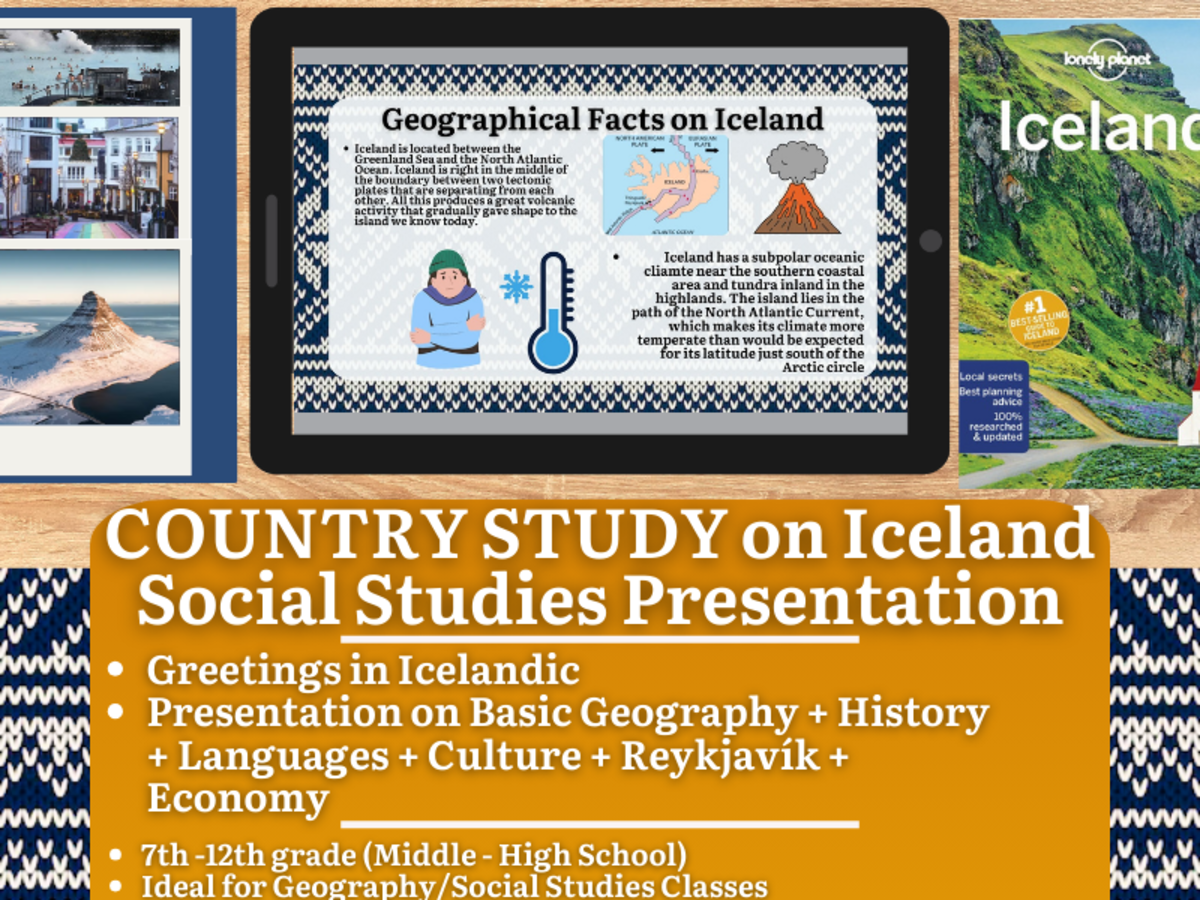 An educational teaching resource from Learning with Alan entitled Country Study on Iceland - Presentation - Europe downloadable at Teach Simple.