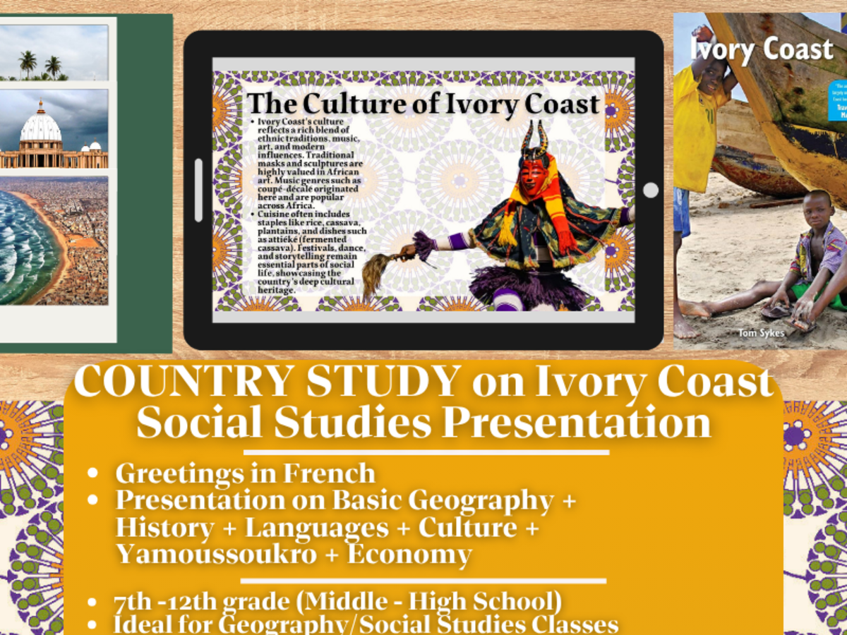 An educational teaching resource from Learning with Alan entitled Country Study Presentation - Ivory Coast - Geography - West Africa downloadable at Teach Simple.
