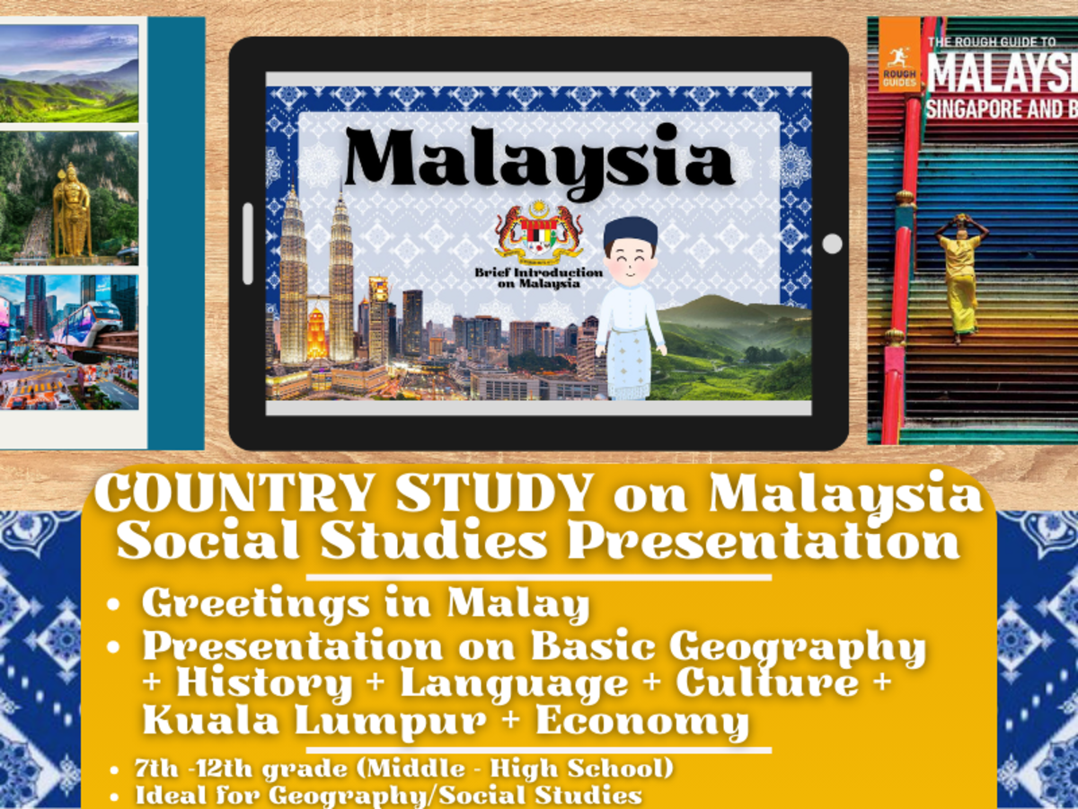 An educational teaching resource from Learning with Alan entitled Country Study Presentation - Malaysia - Southeast Asia - Geography downloadable at Teach Simple.