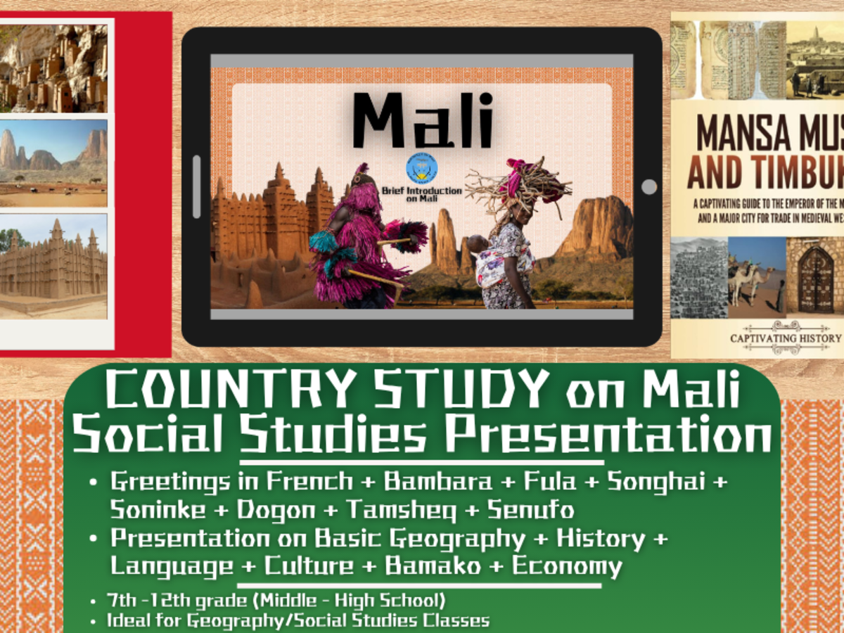An educational teaching resource from Learning with Alan entitled Country Study Presentation - Mali - Geography - West Africa downloadable at Teach Simple.