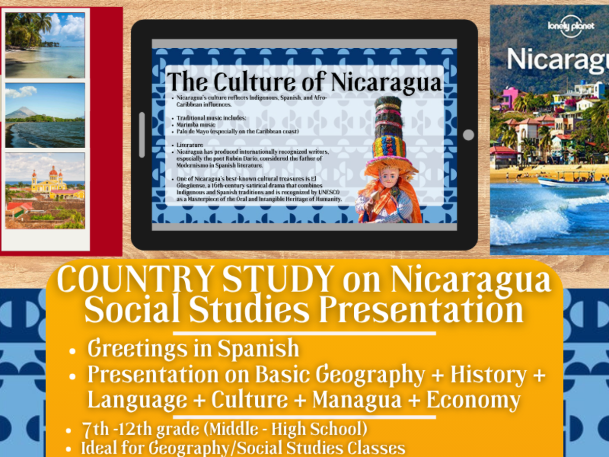 An educational teaching resource from Learning with Alan entitled Country Study Presentation - Nicaragua - Geography - Central America downloadable at Teach Simple.