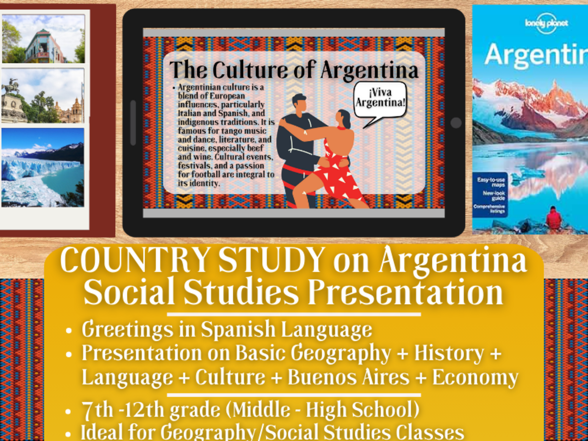An educational teaching resource from Learning with Alan entitled Country Study Presentation on Argentina - South America downloadable at Teach Simple.
