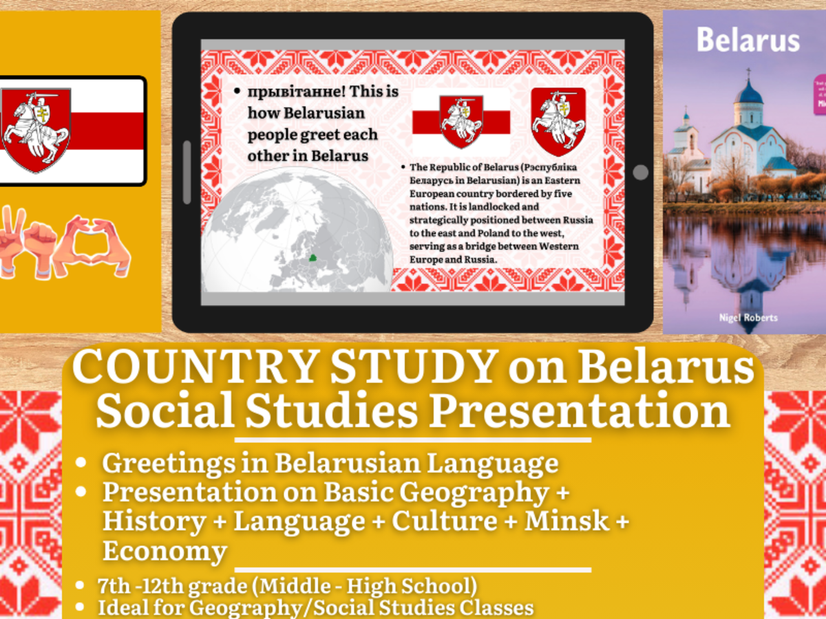 An educational teaching resource from Learning with Alan entitled Country Study Presentation on Belarus - Eastern Europe downloadable at Teach Simple.