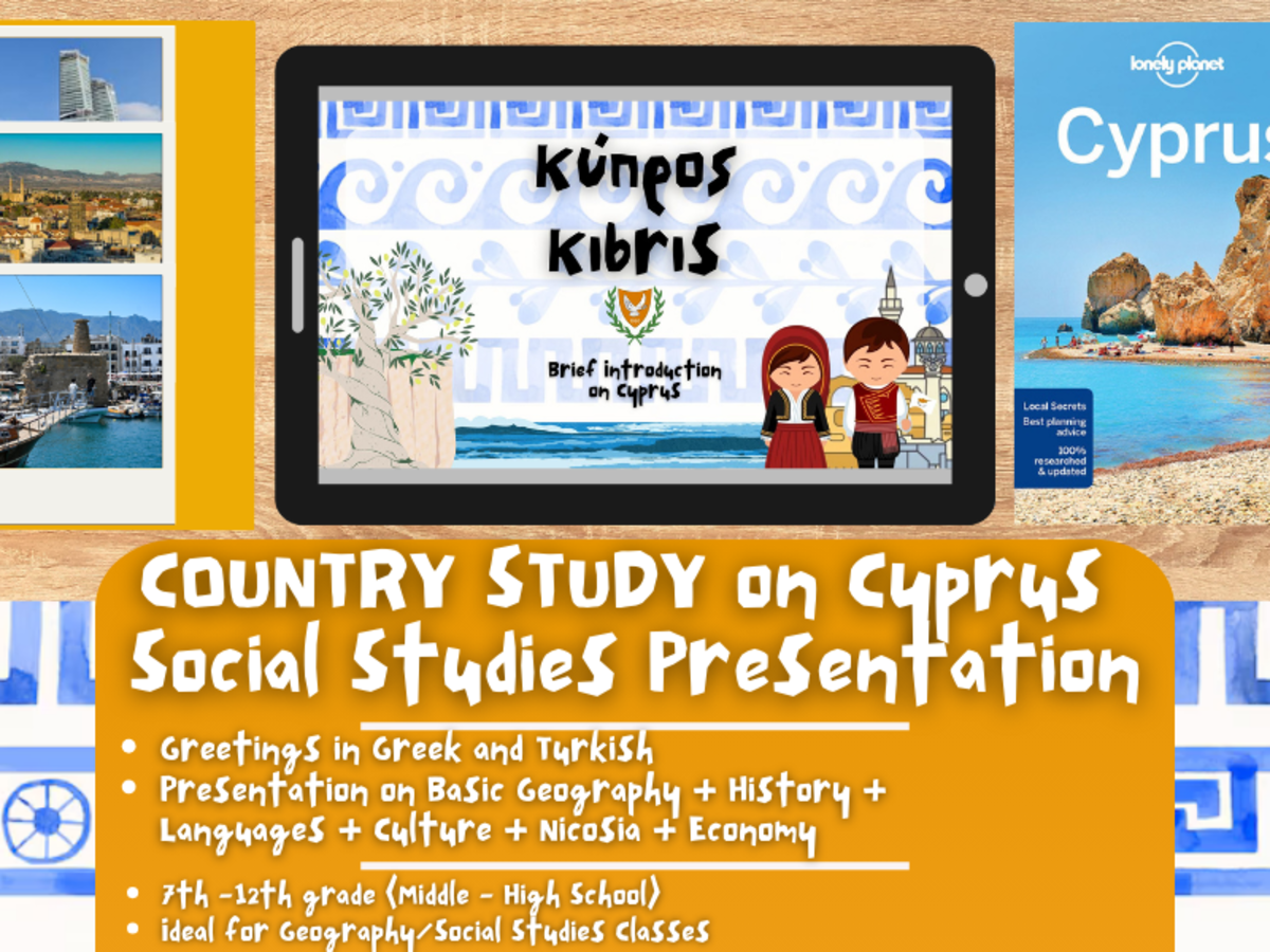 An educational teaching resource from Learning with Alan entitled Country Study Presentation on Cyprus - Europe downloadable at Teach Simple.