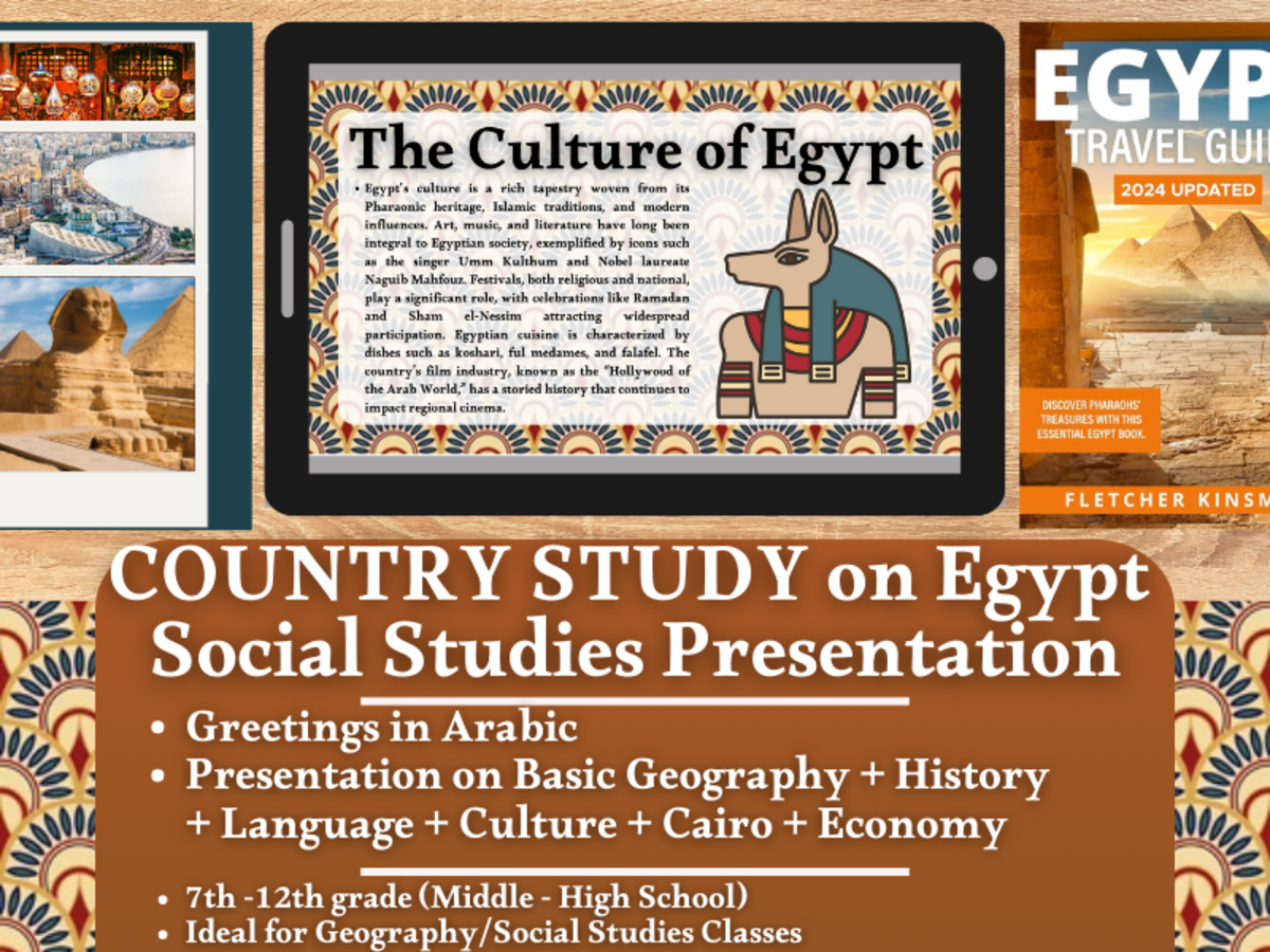 An educational teaching resource from Learning with Alan entitled Country Study Presentation on Egypt - North Africa downloadable at Teach Simple.