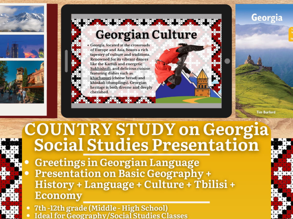 An educational teaching resource from Learning with Alan entitled Country Study Presentation on Georgia - Caucasus downloadable at Teach Simple.
