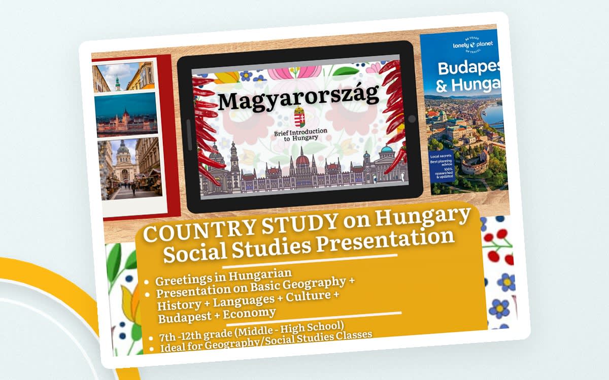 An educational teaching resource from Learning with Alan entitled Country Study Presentation on Hungary - Europe downloadable at Teach Simple.