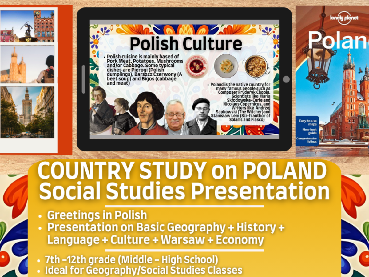 An educational teaching resource from Learning with Alan entitled Country Study Presentation on Poland downloadable at Teach Simple.
