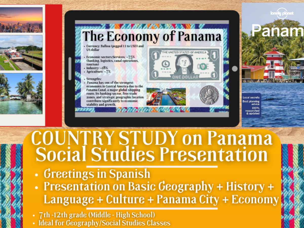 An educational teaching resource from Learning with Alan entitled Country Study Presentation - Panama - Geography - Central America downloadable at Teach Simple.