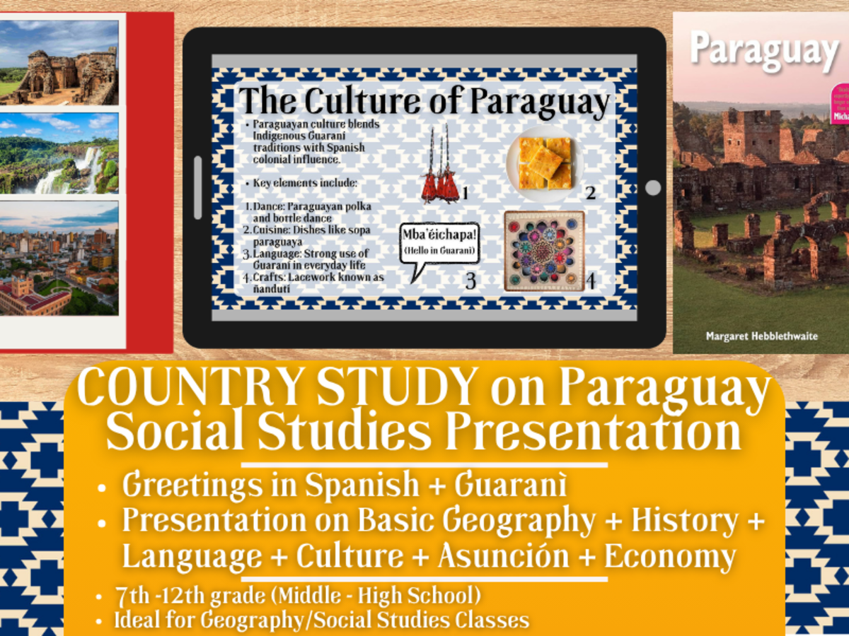 An educational teaching resource from Learning with Alan entitled Country Study Presentation - Paraguay - Geography - South America downloadable at Teach Simple.