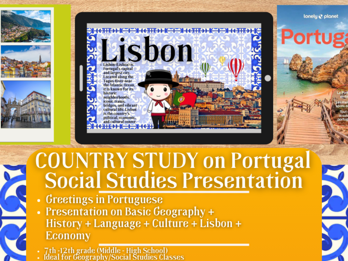 An educational teaching resource from Learning with Alan entitled Country Study Presentation - Portugal - Southern Europe downloadable at Teach Simple.