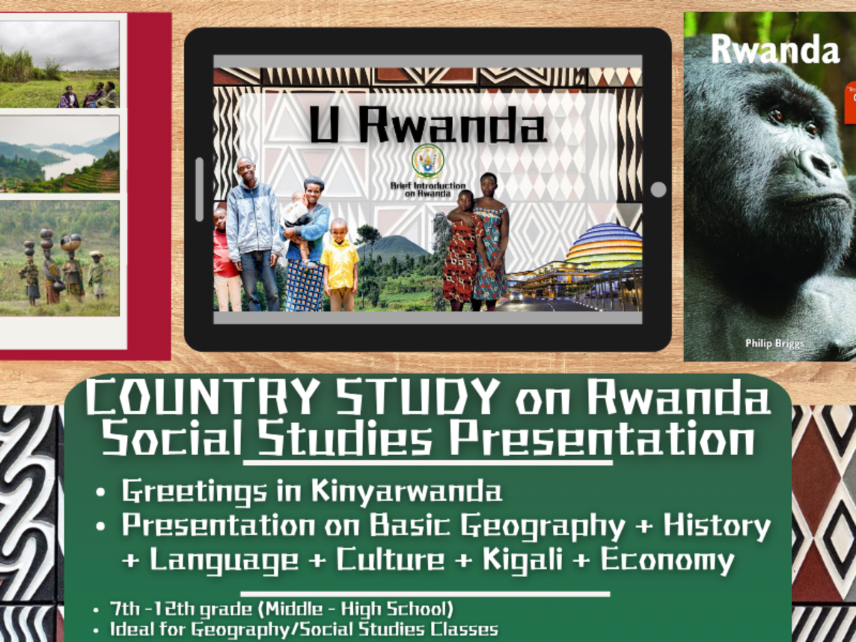 An educational teaching resource from Learning with Alan entitled Country Study Presentation - Rwanda - Geography - East Africa downloadable at Teach Simple.