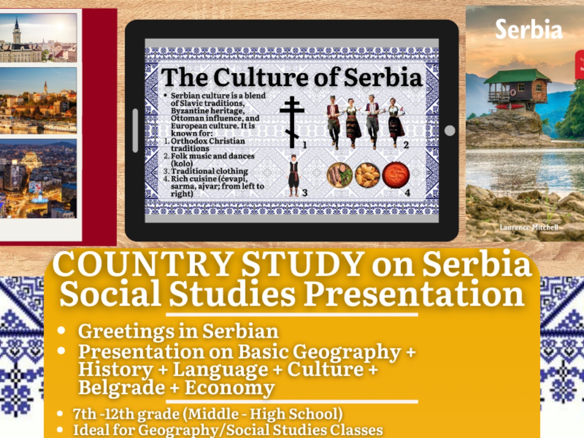 An educational teaching resource from Learning with Alan entitled Country Study Presentation - Serbia - Balkans - Europe downloadable at Teach Simple.