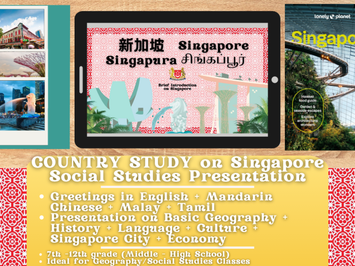 An educational teaching resource from Learning with Alan entitled Country Study Presentation - Singapore - Southeast Asia downloadable at Teach Simple.