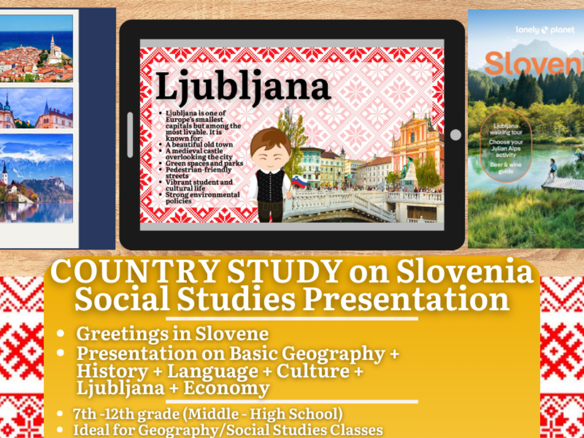 An educational teaching resource from Learning with Alan entitled Country Study Presentation - Slovenia - Europe downloadable at Teach Simple.