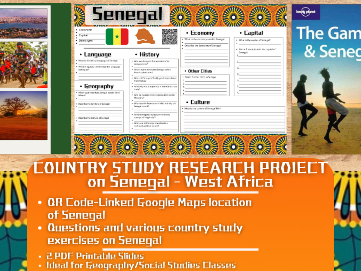 An educational teaching resource from Learning with Alan entitled Country Study Research Project - Senegal - West Africa downloadable at Teach Simple.