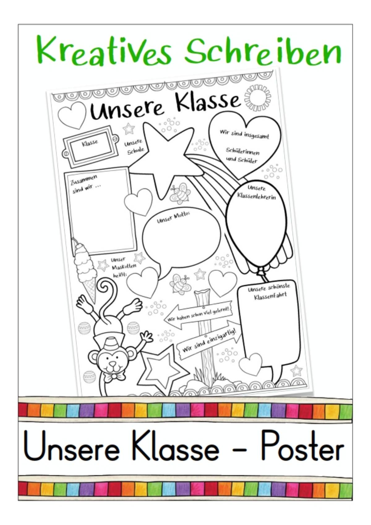 An educational teaching resource from Better Teaching Resources entitled Creative Writing Worksheet (German) downloadable at Teach Simple.