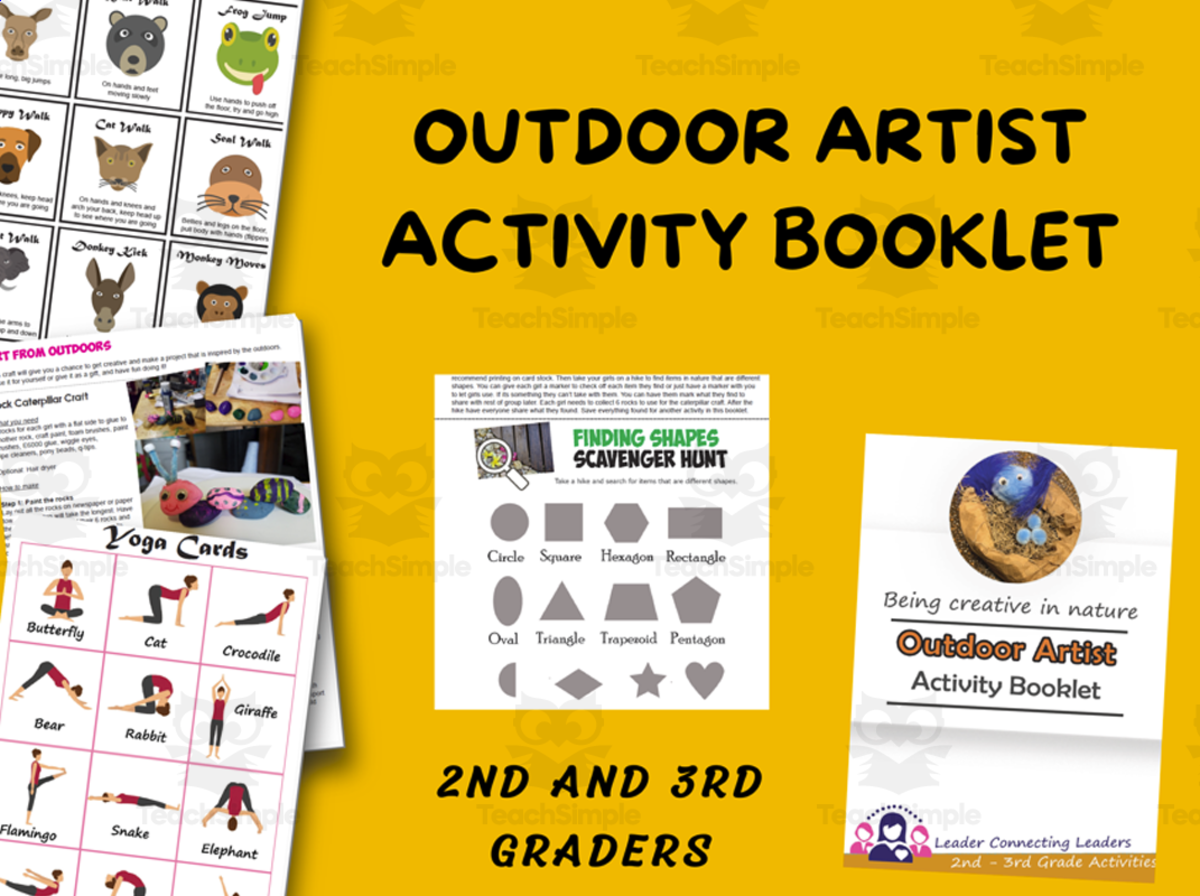 An educational teaching resource from Leader Connecting Leaders entitled Creativity in Nature! Brownie Outdoor Art Creator Activity Booklet downloadable at Teach Simple.