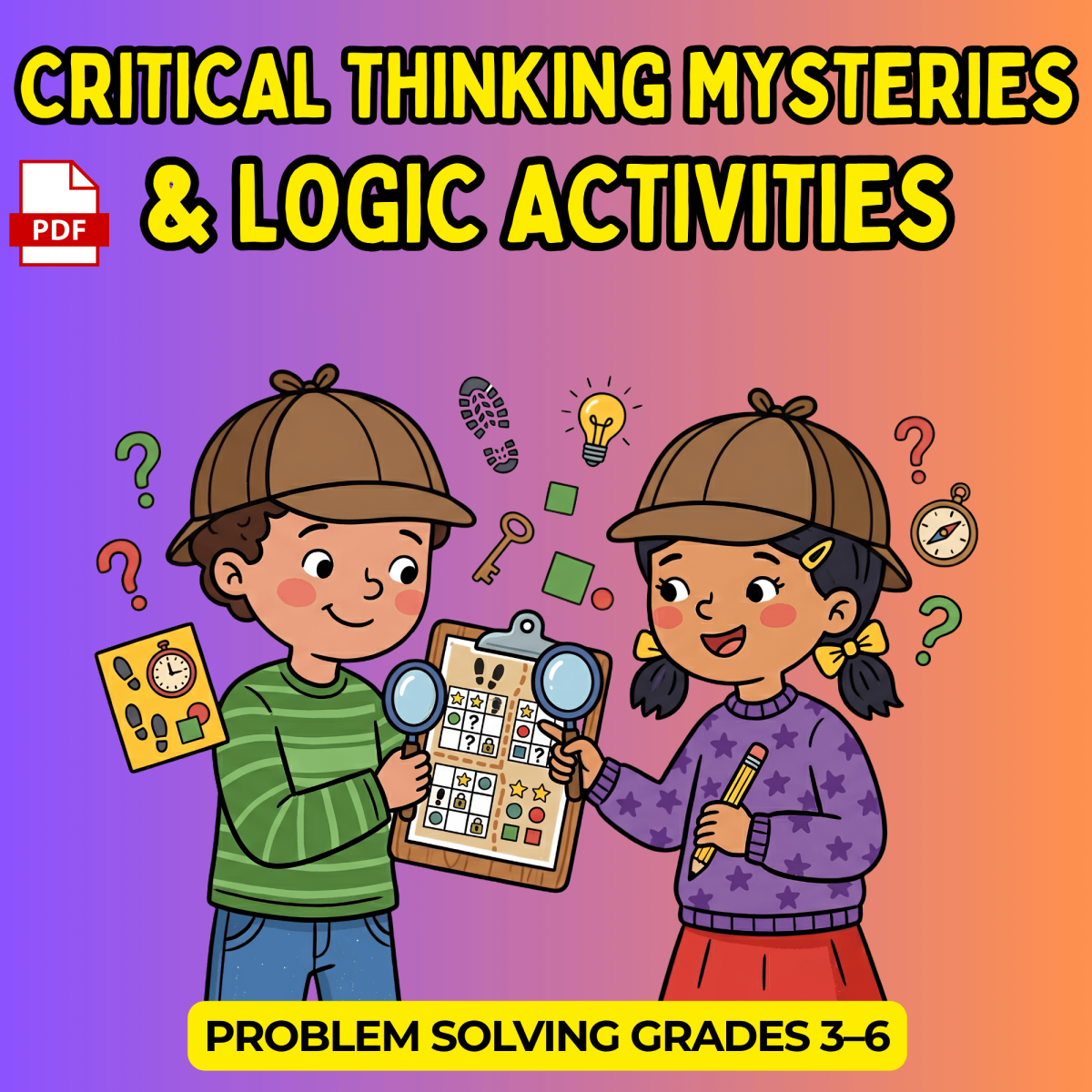 An educational teaching resource from learnMix entitled Critical Thinking Mysteries & Logic Activities Problem Solving downloadable at Teach Simple.