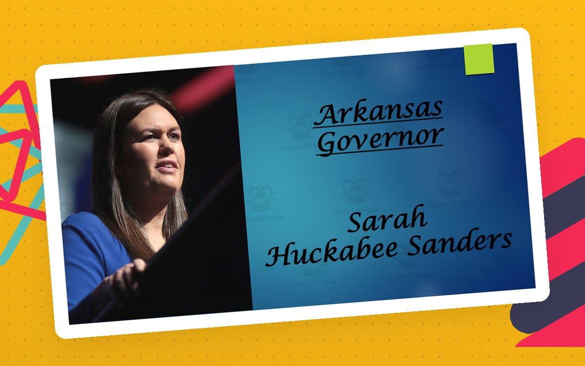 An educational teaching resource from Mr. Matthews Teacher Store entitled Current Arkansas Governor and Lt. Governor (BIO PPT Bundle) downloadable at Teach Simple.