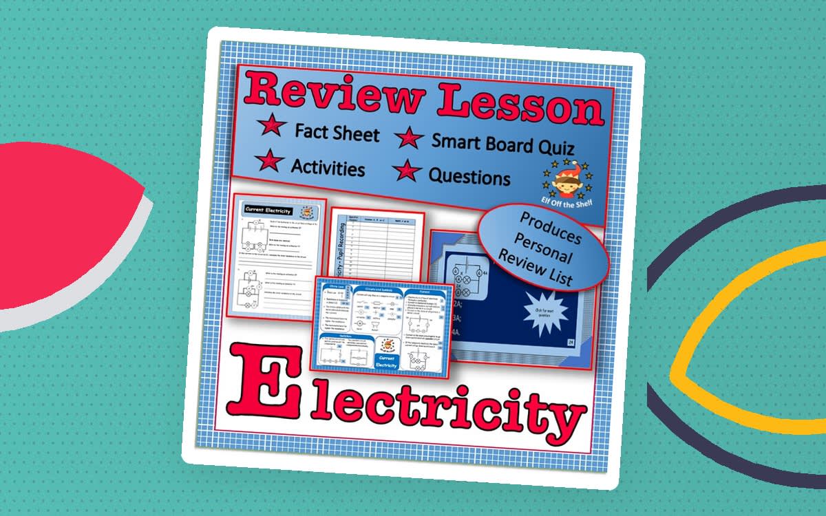 An educational teaching resource from Elf off the Shelf Resources entitled Current Electricity - Whole Module Review Lesson downloadable at Teach Simple.