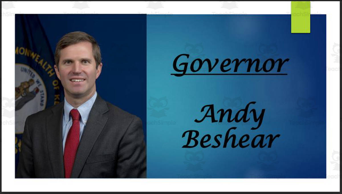 An educational teaching resource from Mr. Matthews Teacher Store entitled Current Kentucky Governor and Lt. Governor (BIO PPT Bundle) downloadable at Teach Simple.