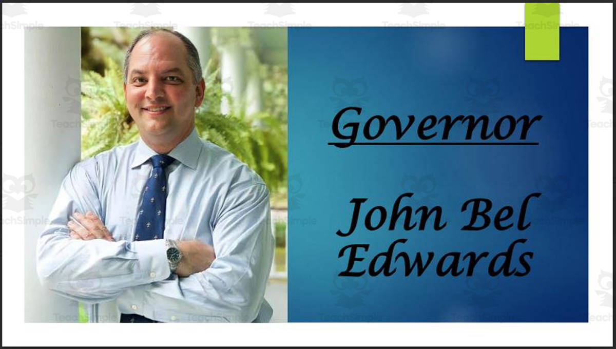 An educational teaching resource from Mr. Matthews Teacher Store entitled Current Louisiana Governor and Lt. Governor (BIO PPT Bundle) downloadable at Teach Simple.