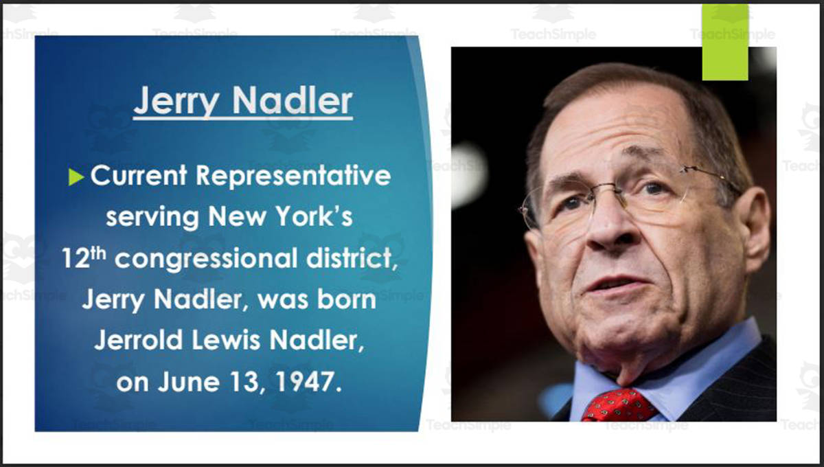 An educational teaching resource from Mr. Matthews Teacher Store entitled Current New York Senators and Representatives (BIO PPT Bundle) downloadable at Teach Simple.