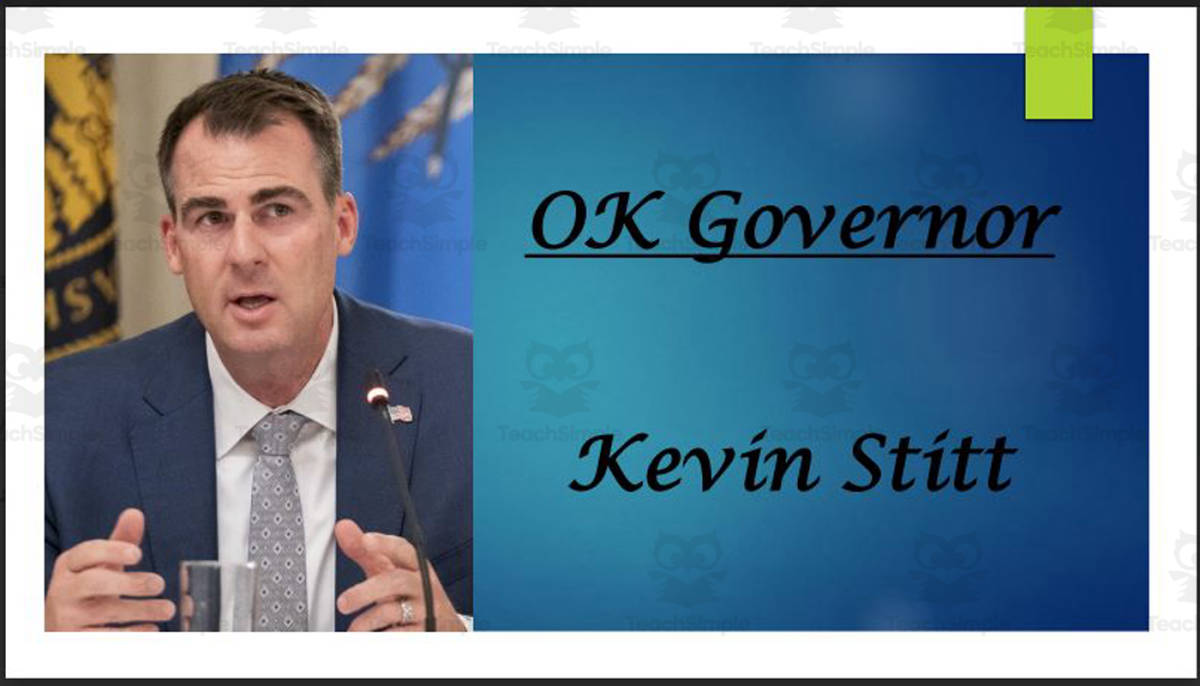 An educational teaching resource from Mr. Matthews Teacher Store entitled Current Oklahoma Governor and Lt. Governor (BIO PPT Bundle) downloadable at Teach Simple.