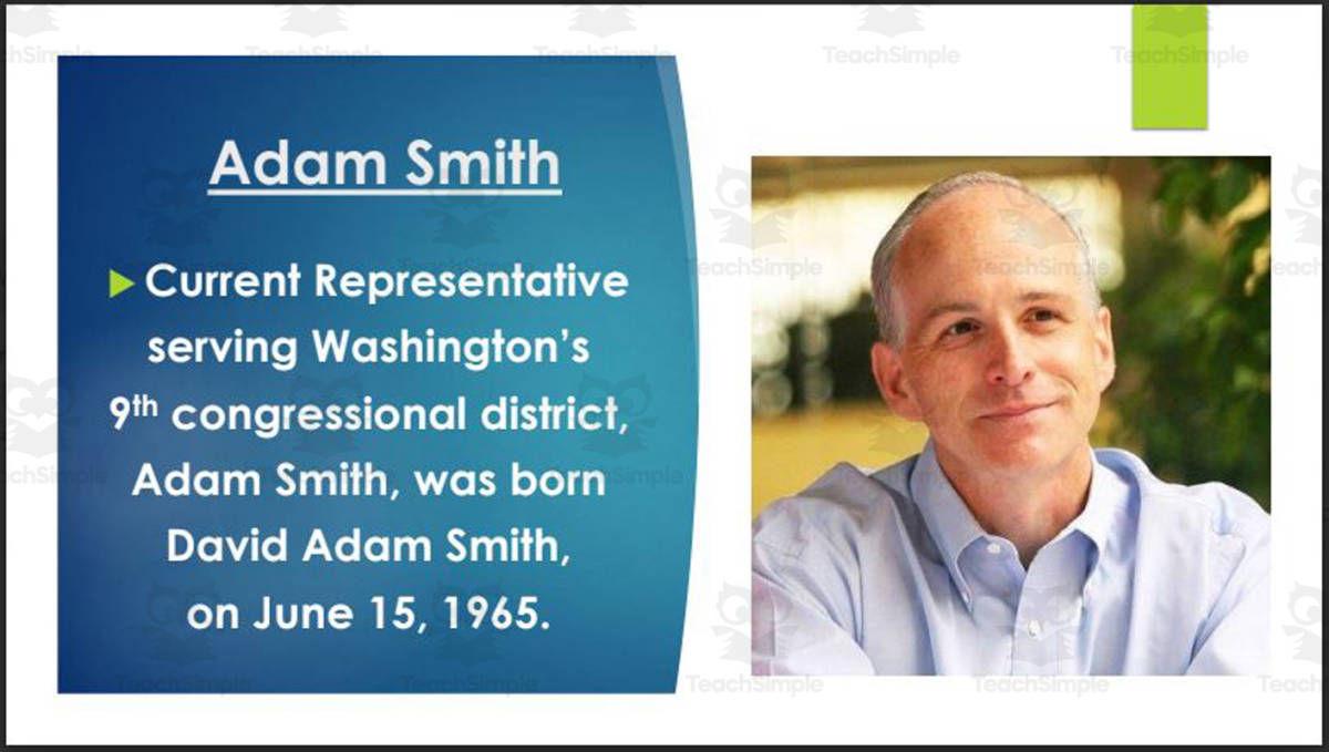 An educational teaching resource from Mr. Matthews Teacher Store entitled Current U.S. Representatives from Washington (BIO PPT Bundle) downloadable at Teach Simple.