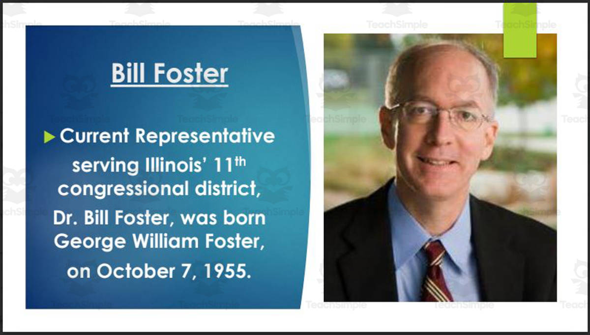 An educational teaching resource from Mr. Matthews Teacher Store entitled Current U.S.Representatives from Illinois - Districts #11-17 (BIO PPT Bundle) downloadable at Teach Simple.