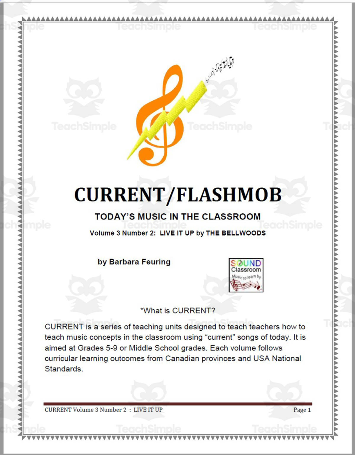 An educational teaching resource from MUSICWORKS entitled CURRENT/FLASHMOB: Today's Music in the Classroom V3 N2 downloadable at Teach Simple.
