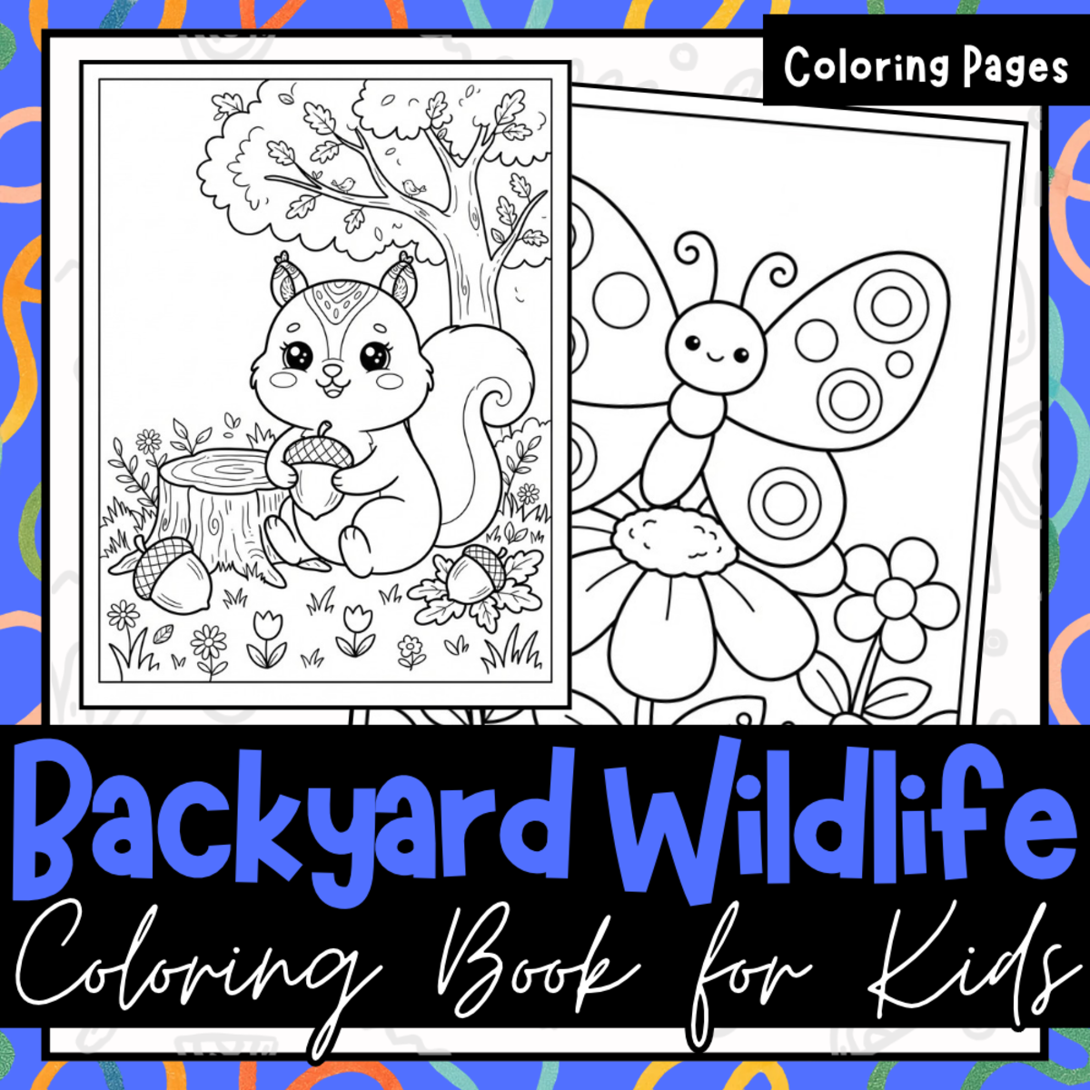Cute Critters in Your Own Backyard! A Kawaii Animal Coloring Book preview