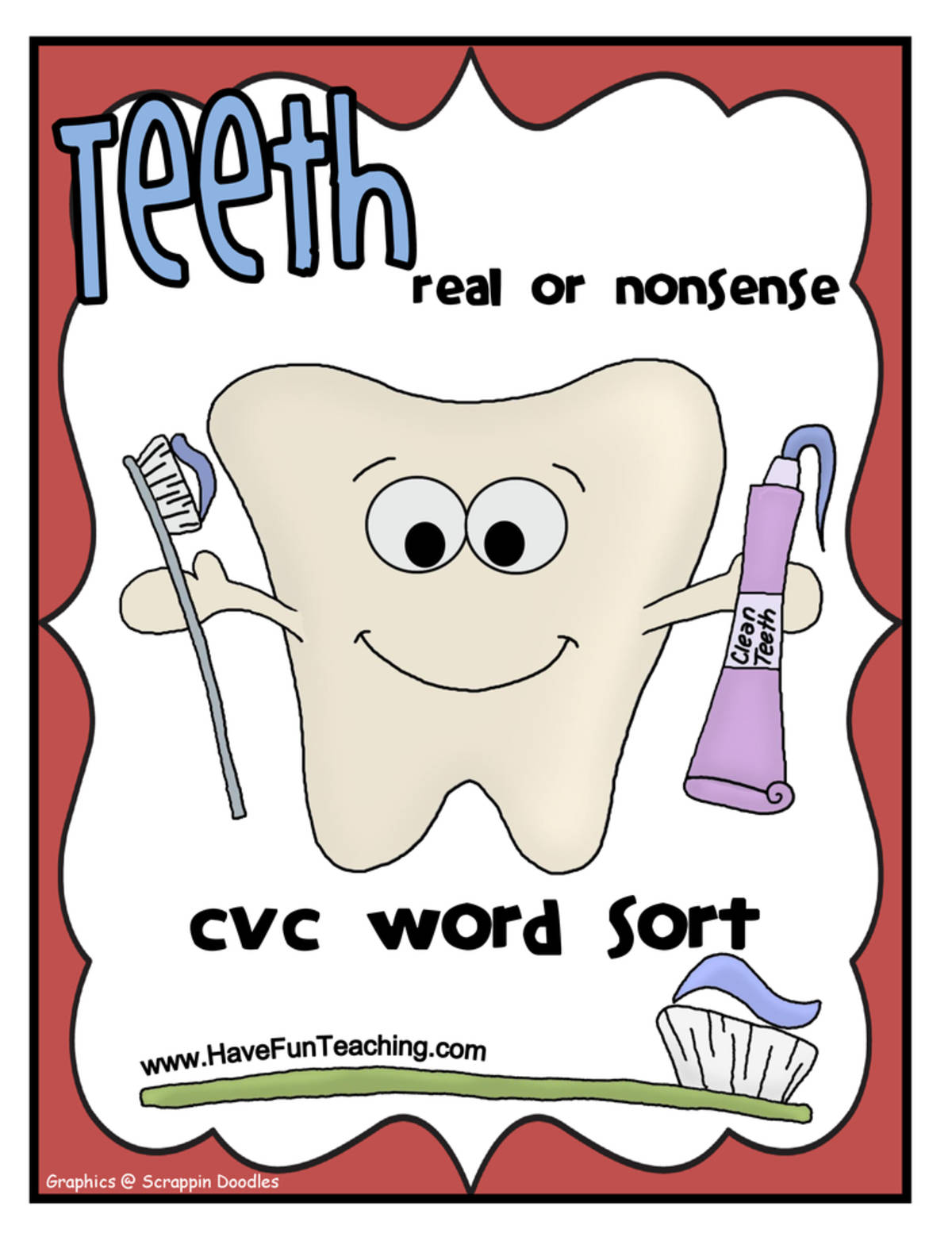 An educational teaching resource from Have Fun Teaching entitled CVC Activity - Real and Nonsense Words downloadable at Teach Simple.