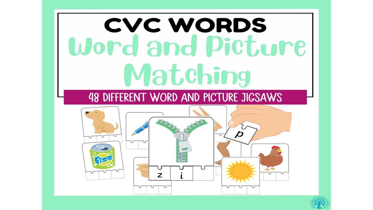 An educational teaching resource from SEN Resource Source entitled CVC Word Frames downloadable at Teach Simple.