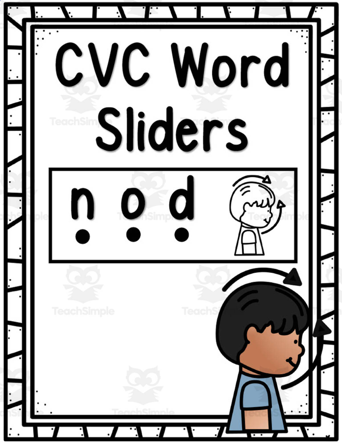 An educational teaching resource from Glitter and Grace entitled CVC Word Sliders downloadable at Teach Simple.