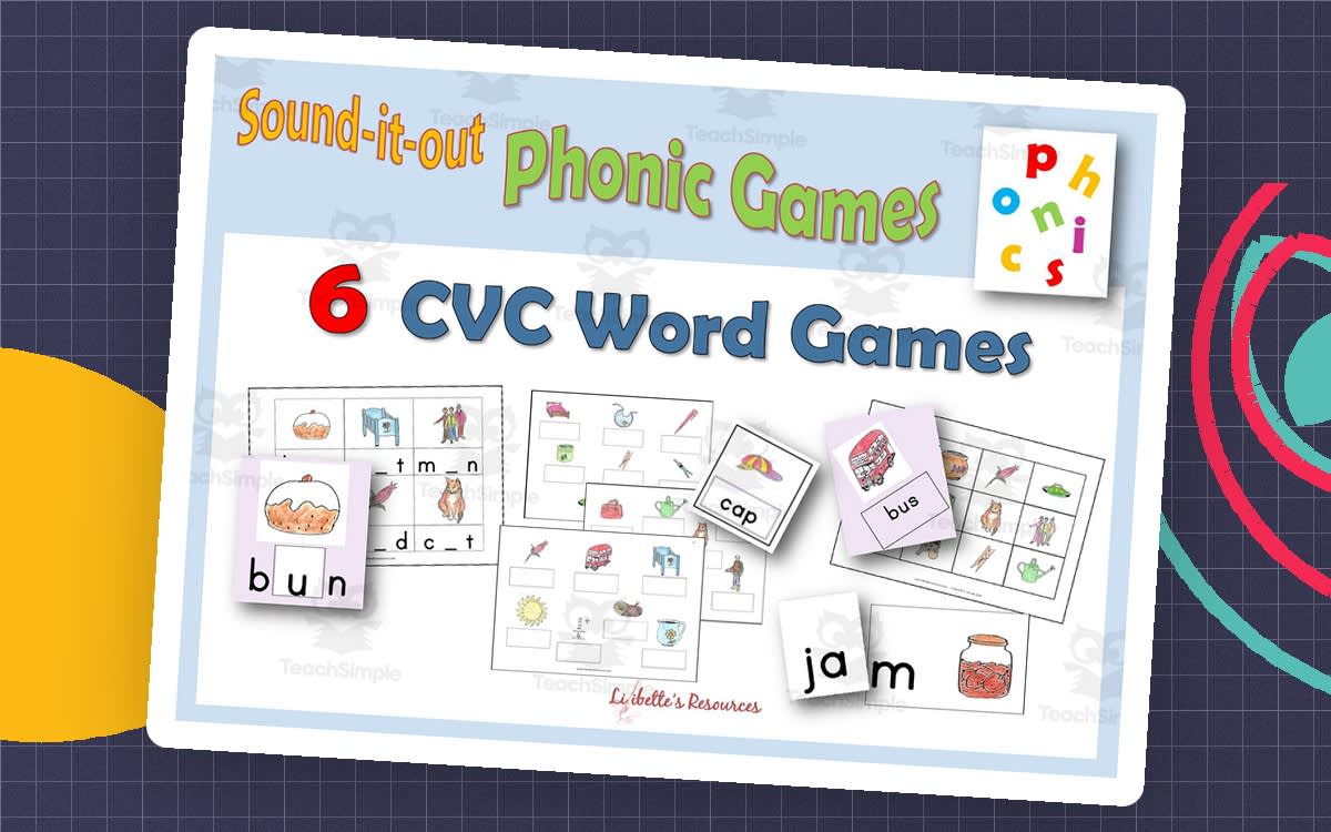 An educational teaching resource from Lilibette's Resources entitled CVC Words Phonic Games downloadable at Teach Simple.