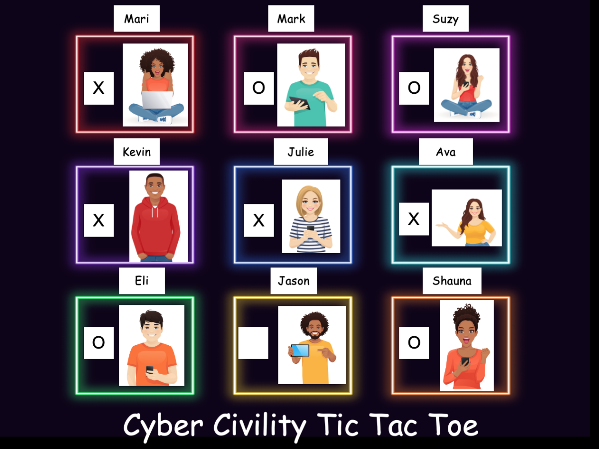 An educational teaching resource from Jennifer Moyer Taylor entitled Cyber Civility Tic Tac Toe SEL Game downloadable at Teach Simple.