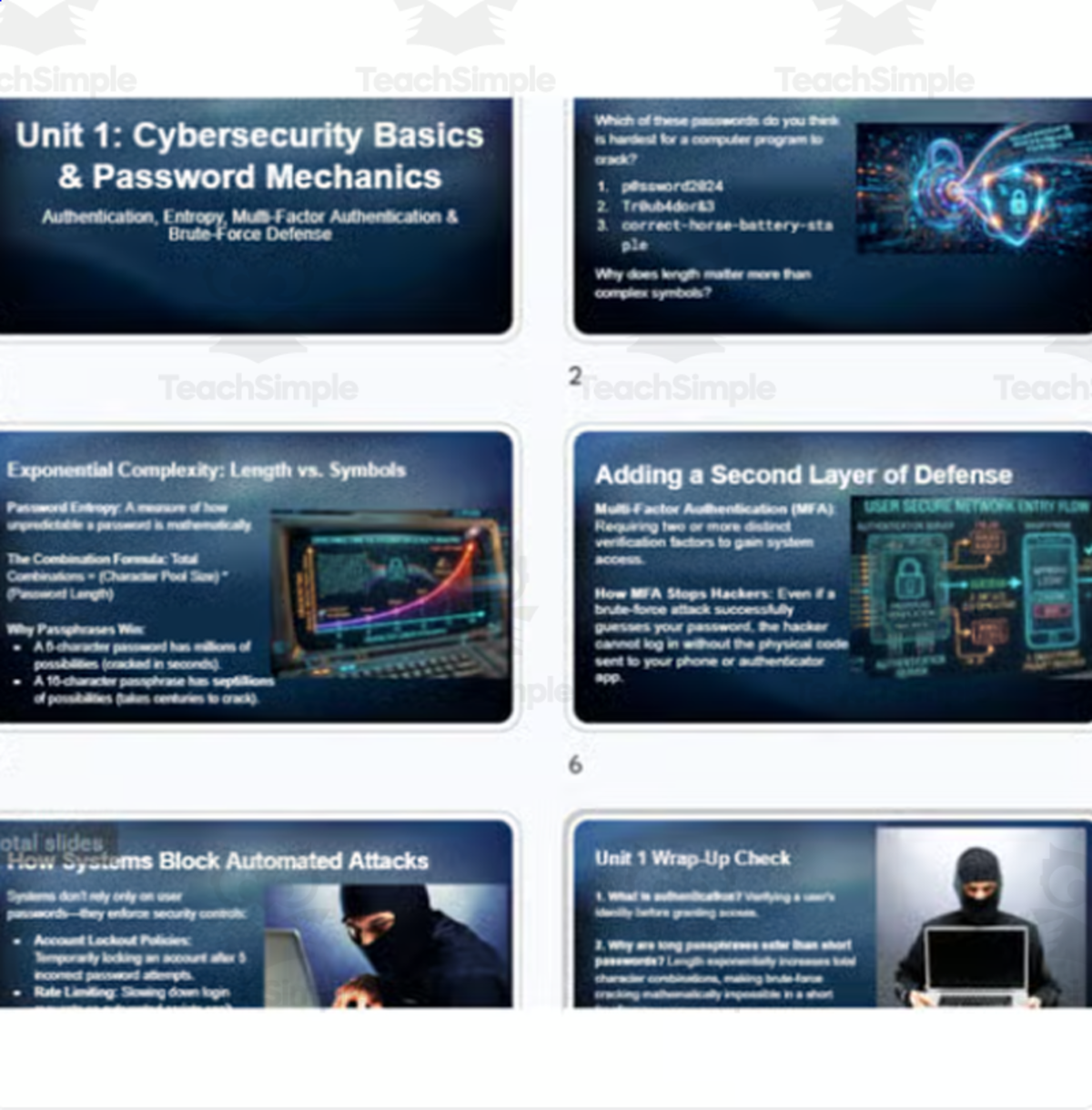 Cybersecurity Unit 1 Expansion Pack: Password Slides, Quiz & Vocab preview